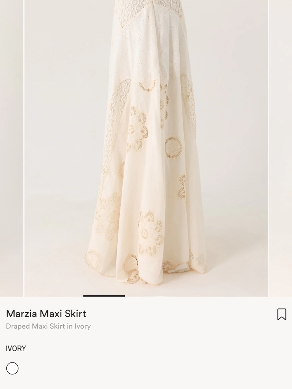 Peppermayo Ivory Marzia maxi skirt - Picture 2 of 2
